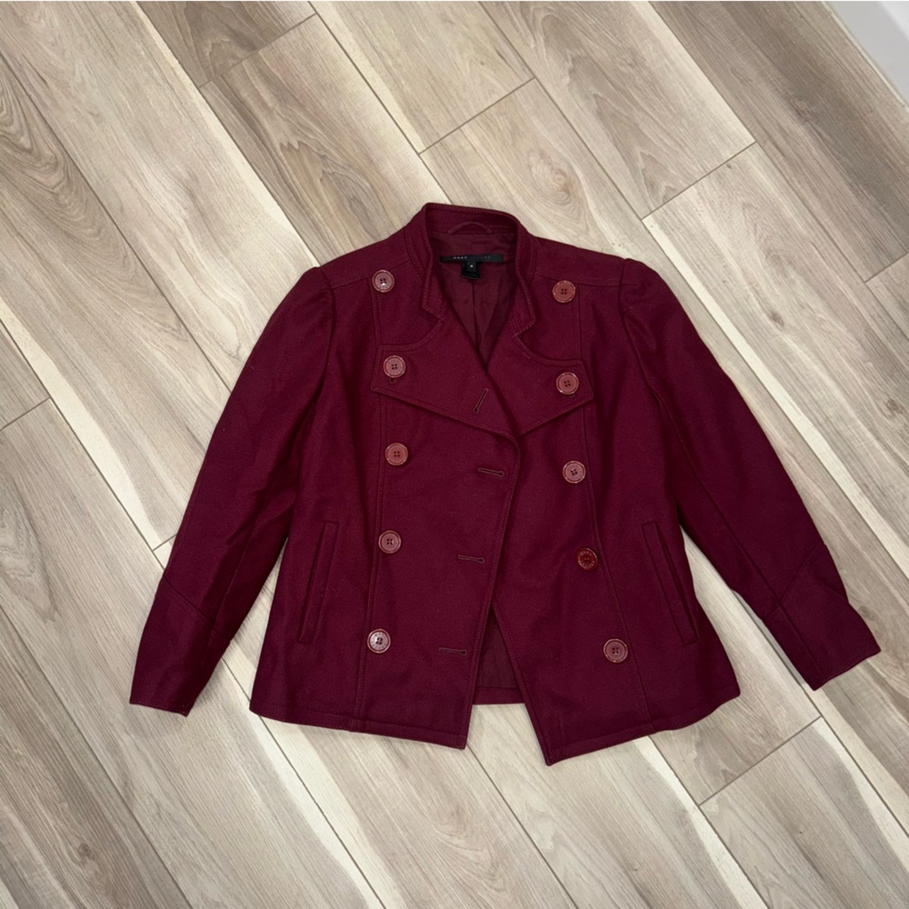 Marc Jacobs Rich Burgundy wool pea Coat